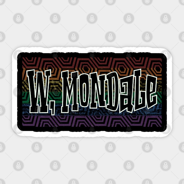 LGBTQ PATTERN AMERICA MONDALE Sticker by Zodiac BeMac